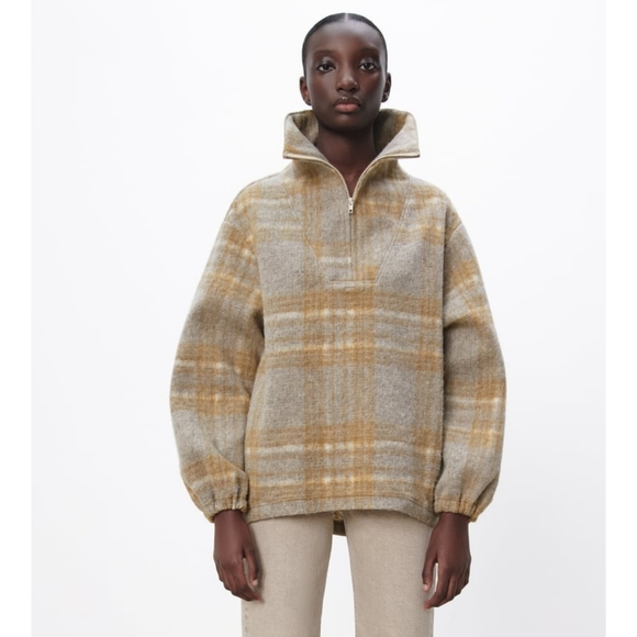 **SOLD** BNWT Zara Wool Sweatershirt with Pockets - Picture 5 of 6